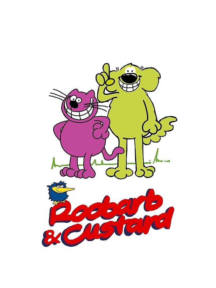 Roobarb and Custard 1980s Retro Cartoon British Kids TV Nostalgia by Art-Speaks