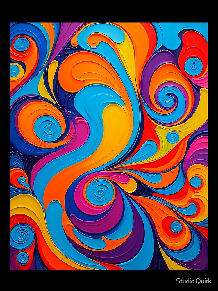 Painted Swirly style vibrant pattern by Studio Quirk