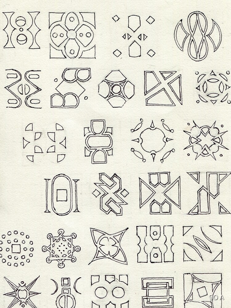 Hand-Drawn Ballpoint Pen Symbols: Authentic Ink & Paper Texture Collection by 90 A