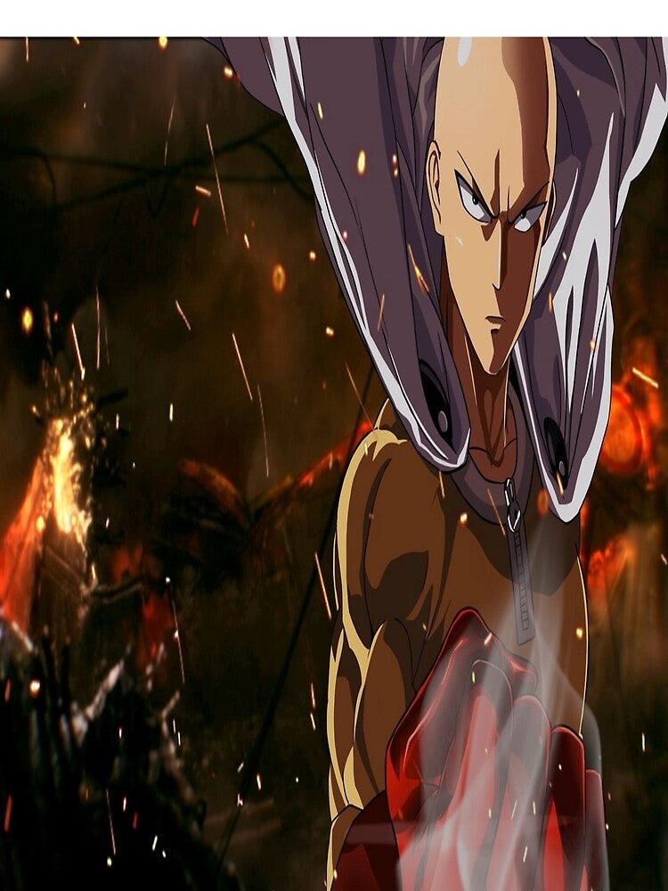 Anime Hero Punch – Fire Battle Aesthetic Power Art by SSVSTICKERS