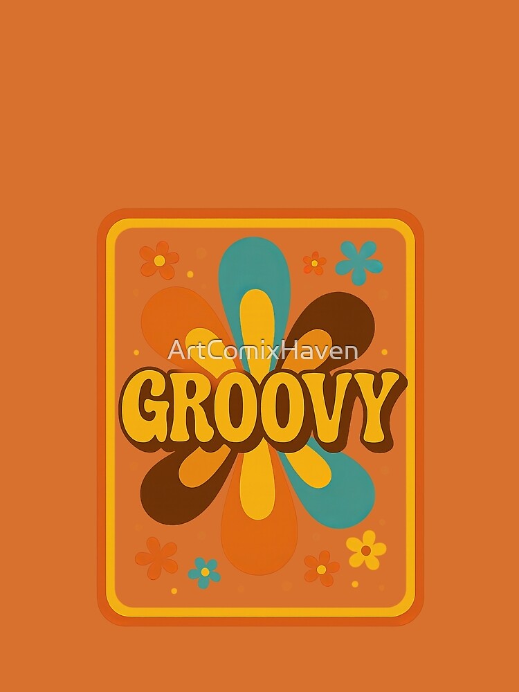 Groovy Retro Floral Explosion Design by ArtComixHaven