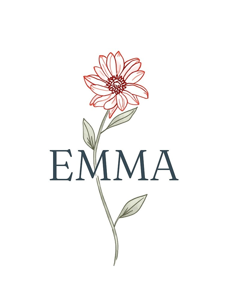 Custom Birth Flower Name by HappyDoodle11