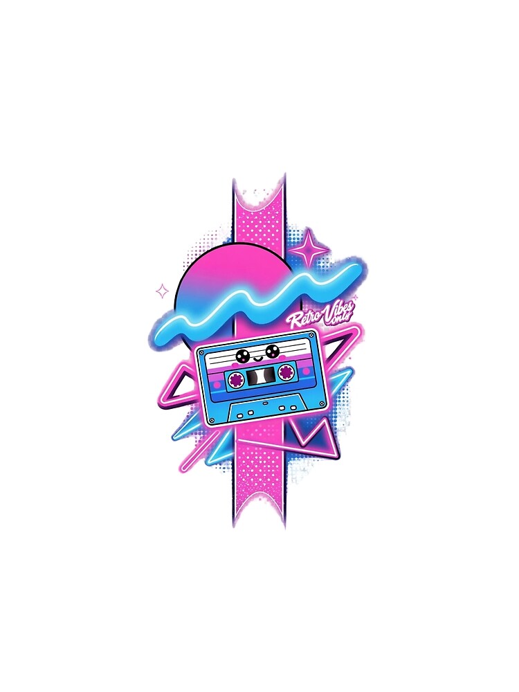 Retro 90s Cassette Tape – Retro Vibes Only Aesthetic Tee by EcoArtTees