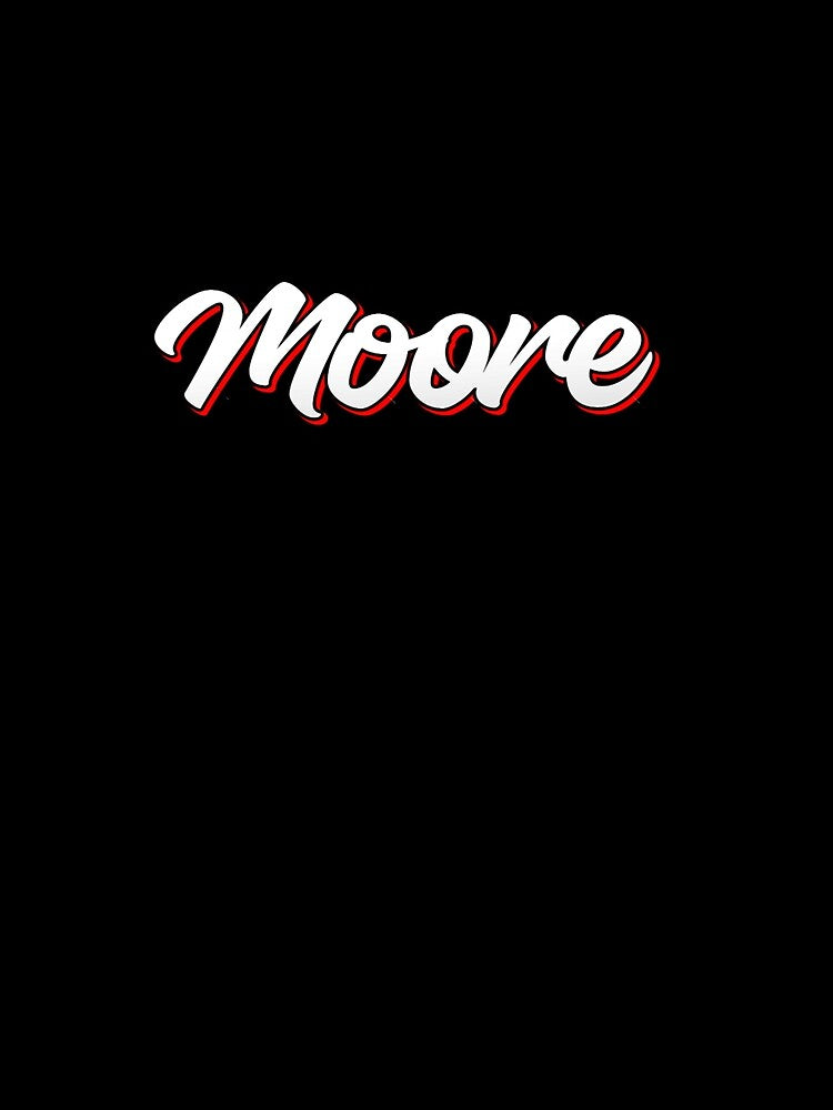 Retro Moore Name Label (Black) by KACIIBARN