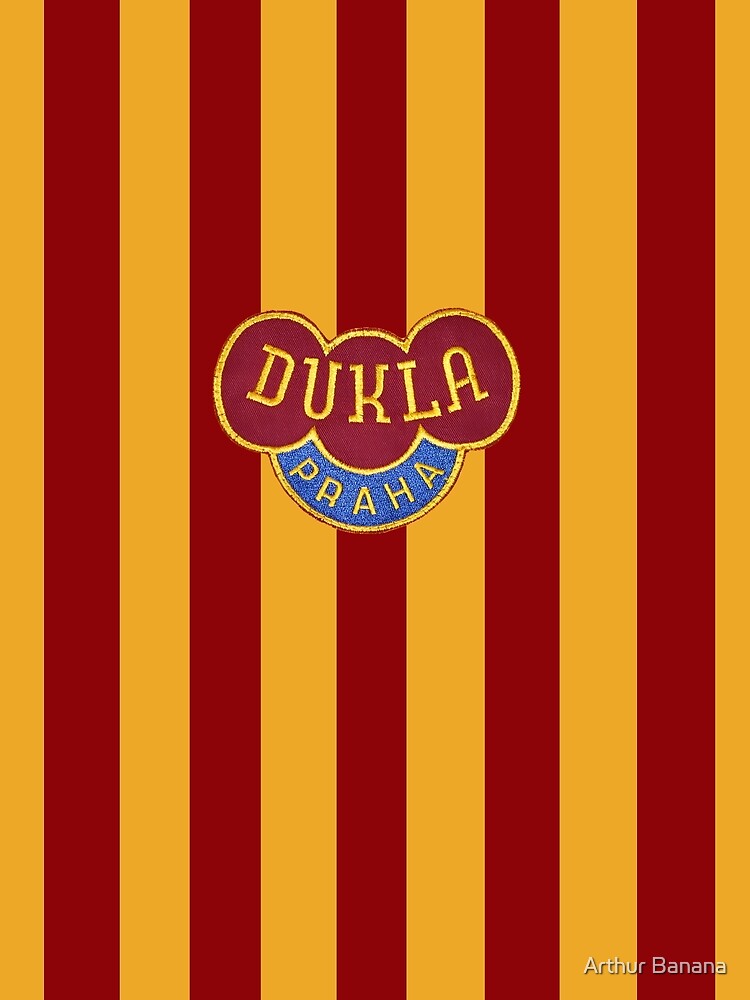 Dukla Prague FC Retro Home and Away Kit Football Jersey Tshirt by Fuzzdandy Designs