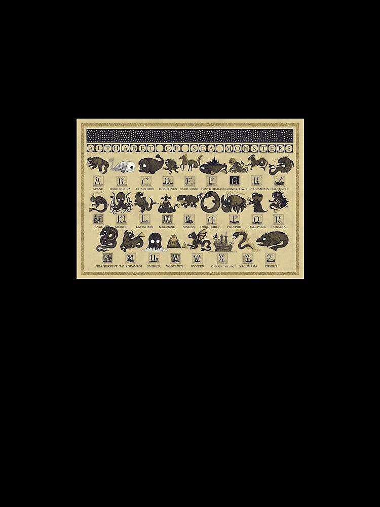 Alphabet of Sea Monsters Poster by tinerziseiderk