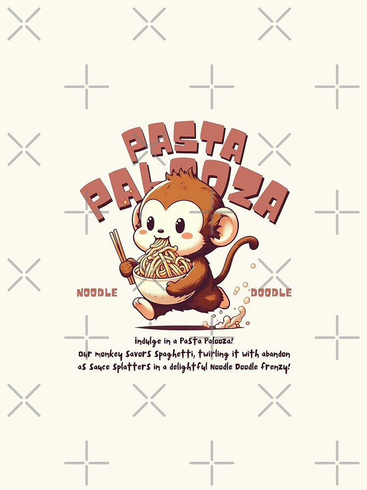 Monkey savor spaghetti by Peerless-Prime