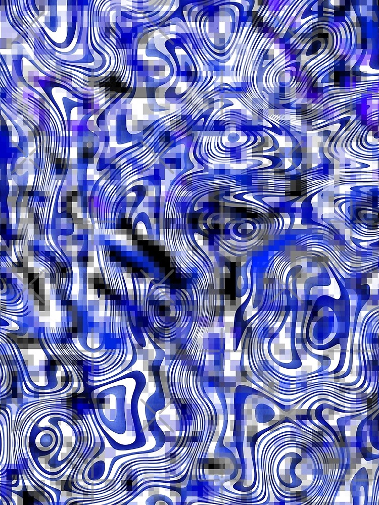 Blue Pixels Art by Sartoris Art
