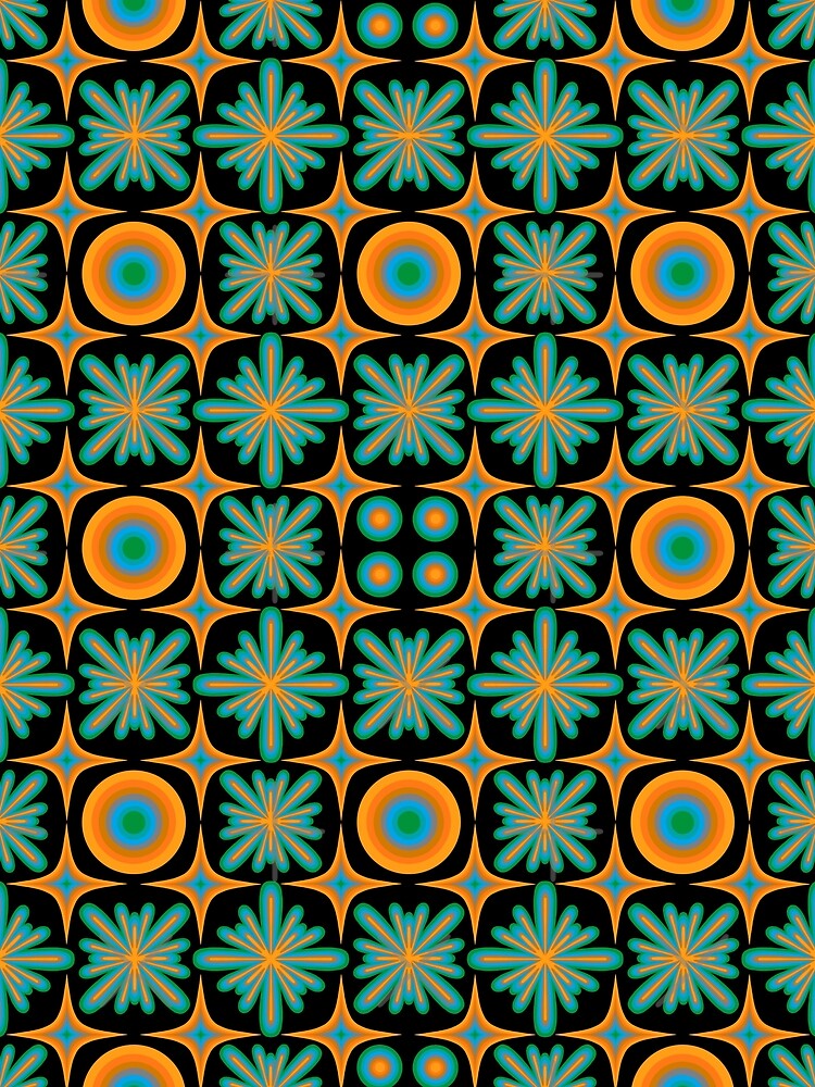 Retro Dream - green and orange by TheGuidedPixie