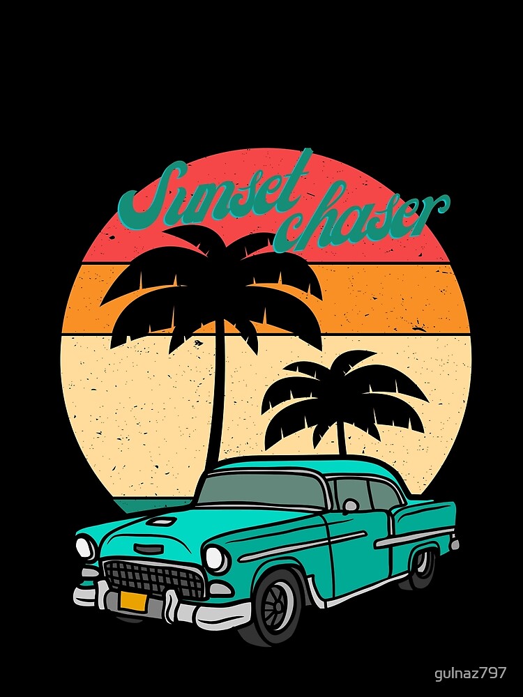vintage sunset chaser latest  Gender Neutral adult Retro fashion retro cars retro aesthetic classic car by gulnaz797