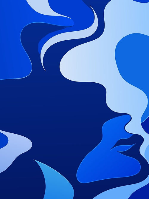 Abstract Blue Contours by alex-yars
