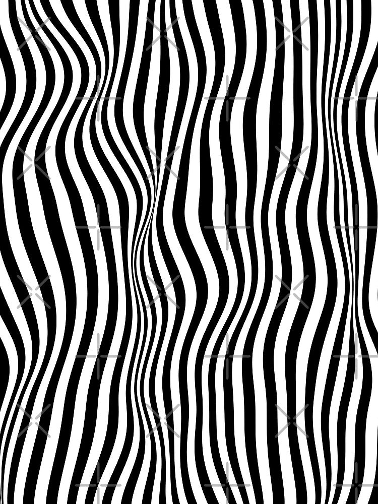 Optical Illusion Vertigo Stripe Waves (Black/White) by hyproinc