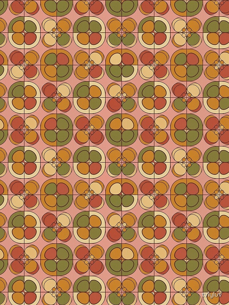 Mid-Century Circles – Retro Geometric Pattern by tviyluv