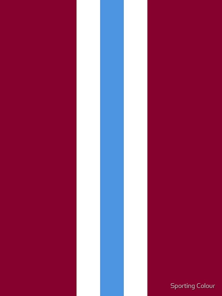 Retro Aston Villa Claret White Blue Bar Stripes by Sporting Colour