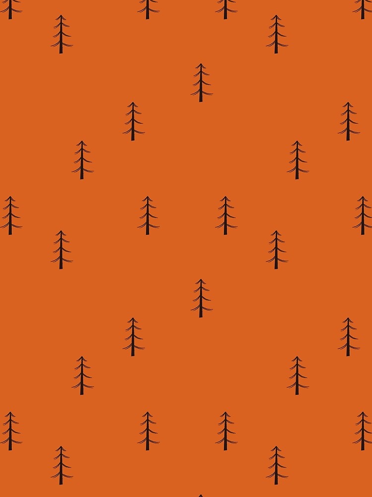 Minimalist Forest on Orange by KSimpson838