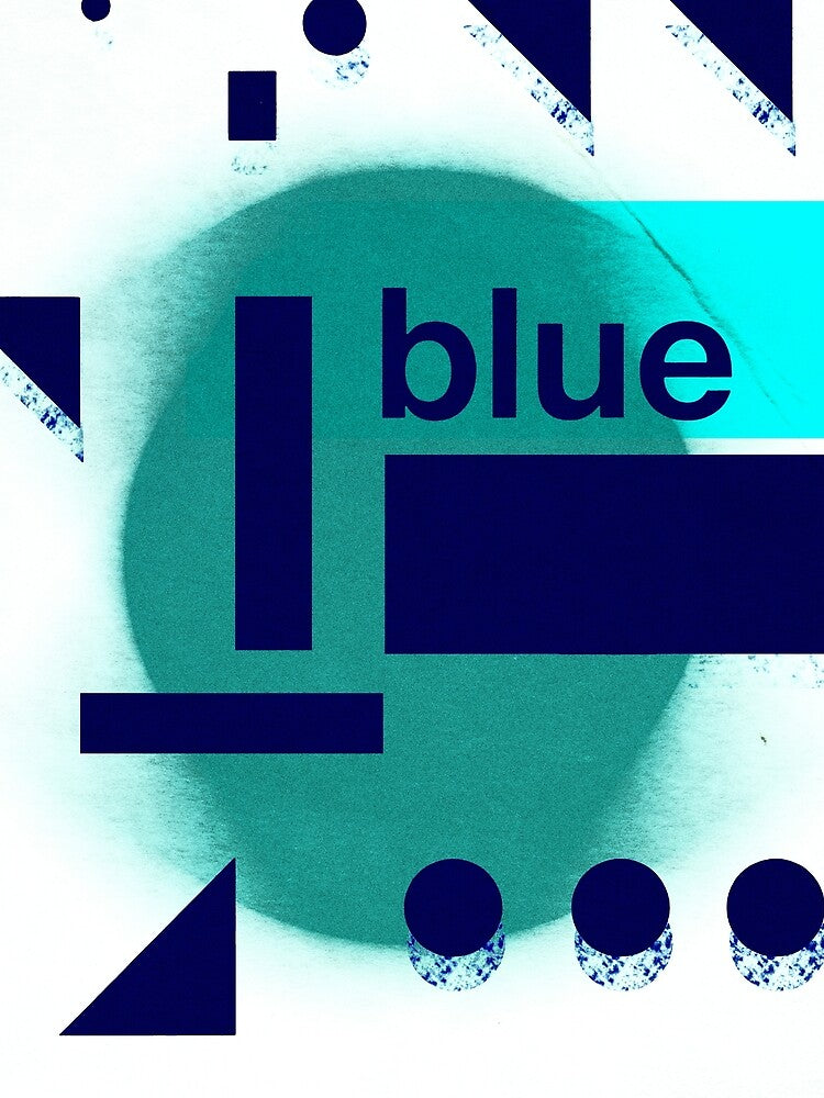 blue - bauhaus style poster by Ignorante