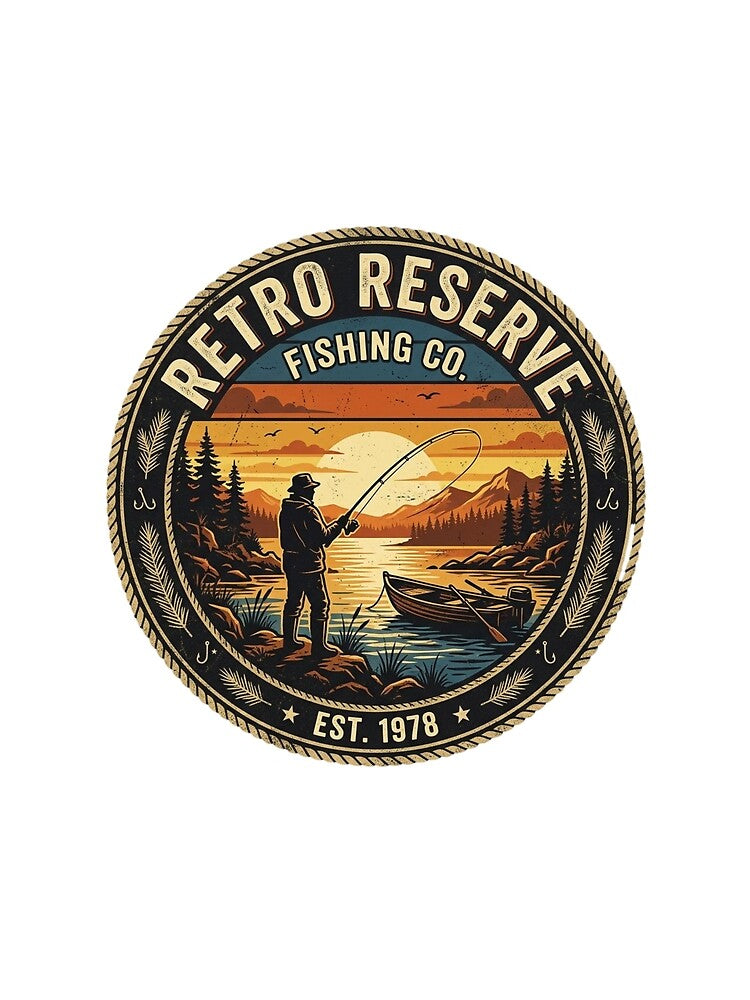 Retro sunset fishing vibes by CREATINGMAD