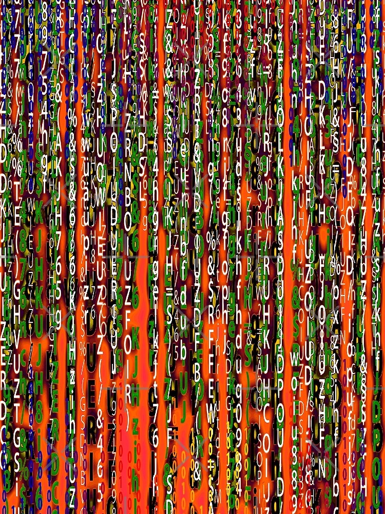 Abstract futuristic numbers and letters matrix design by Motivationftp