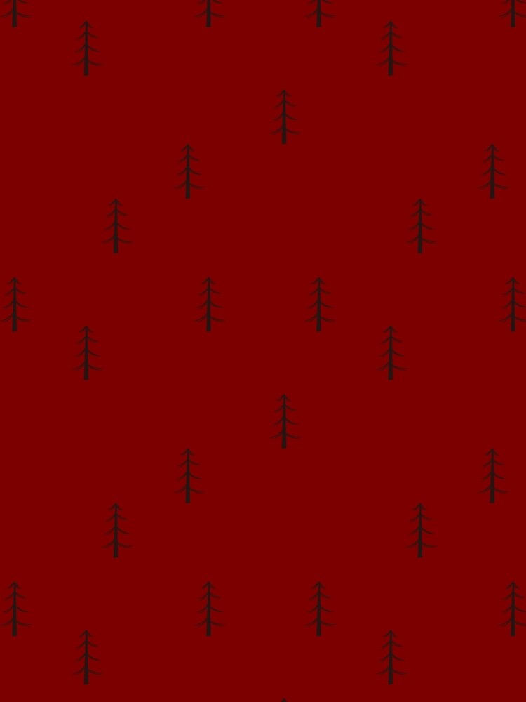 Minimalist Forest on Dark Red by KSimpson838