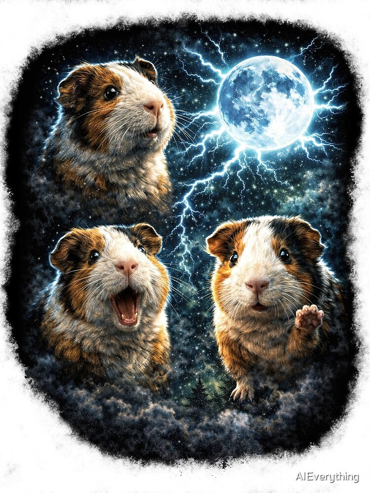 Retro Style Guinea Pig by AIEverything
