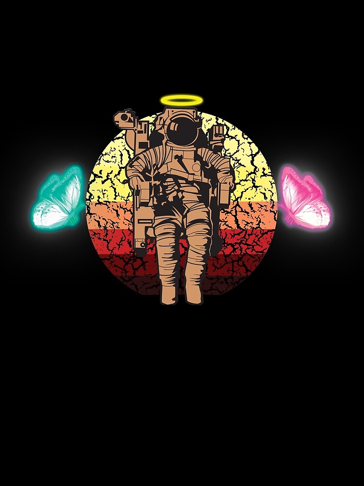 Retro astroanut with butterflies by Izod55