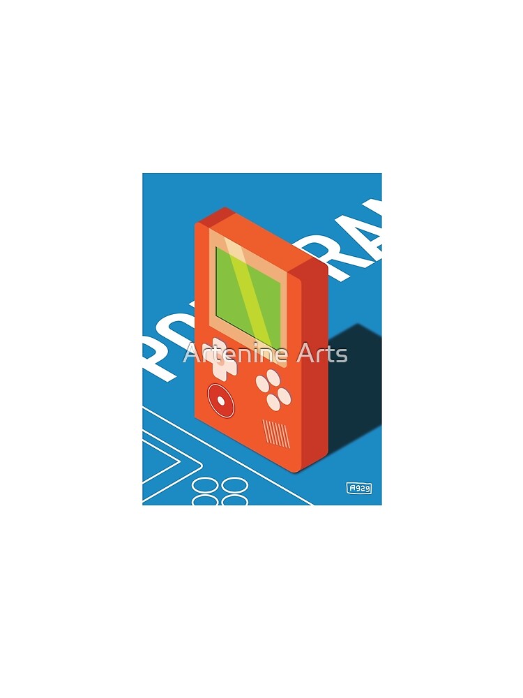 Retrolad2 Retro Style 90s gaming handheld reimagined - Orange by Artenine Arts