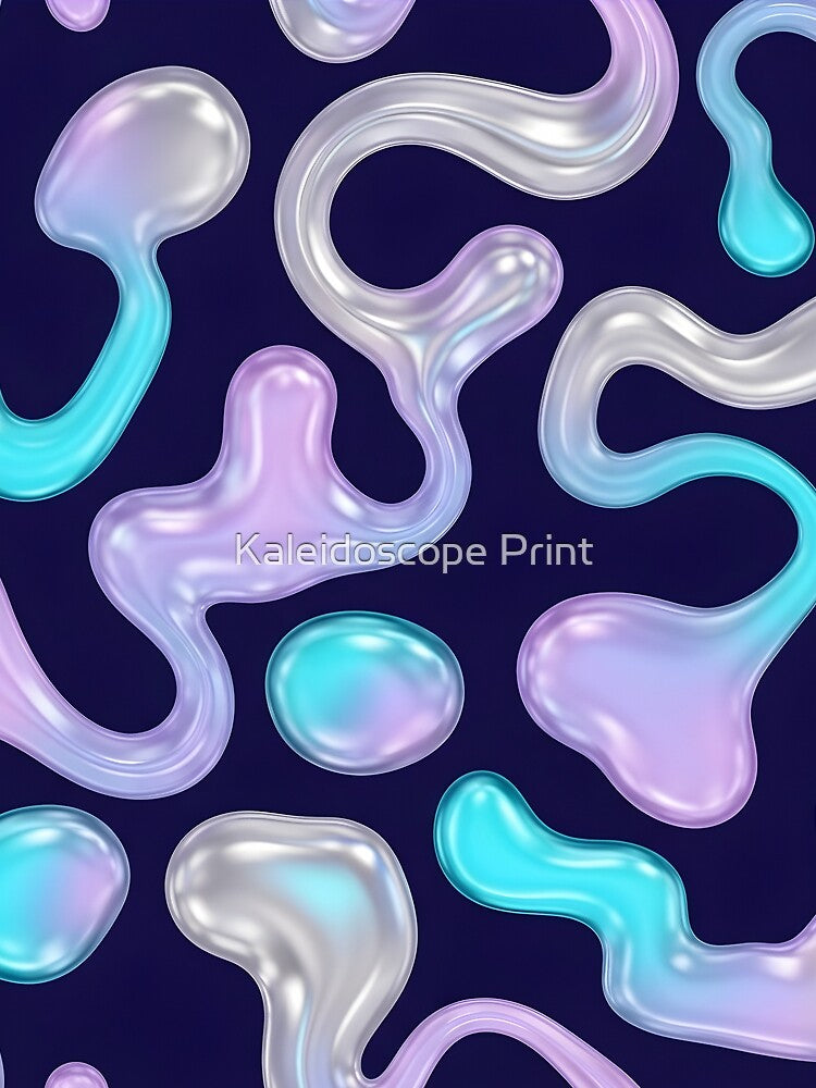 Iridescent Liquid Shapes by Kaleidoscope Print