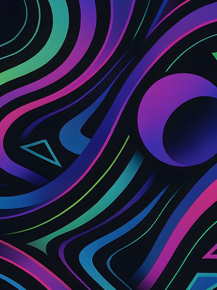 Neon Drift – Futuristic Wave Pattern with Geometric Glow by Velun