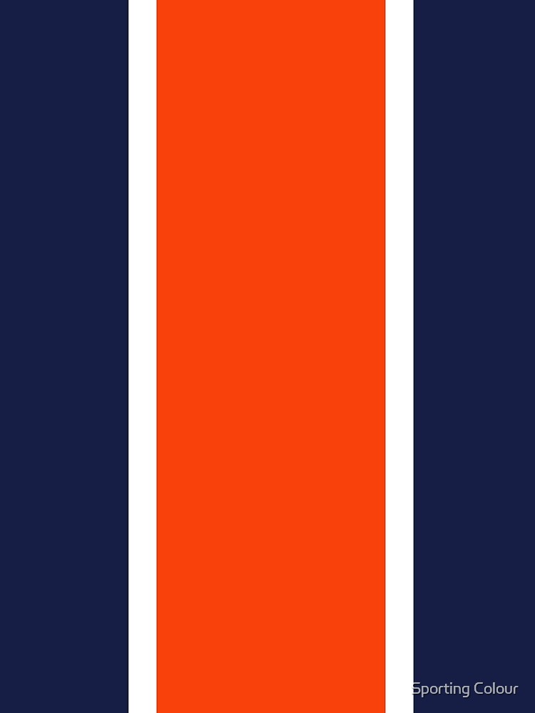 Luton Navy White Orange Retro Football Stripes by Sporting Colour