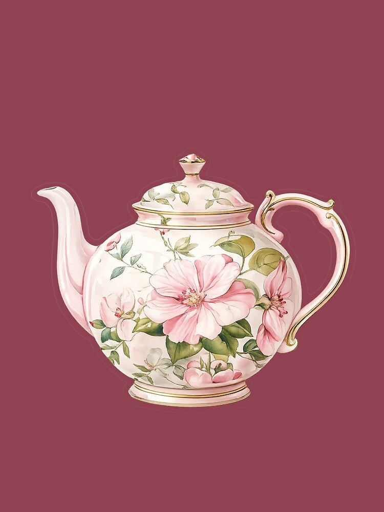 Collectible decorative teapot sticker by LiriosLand