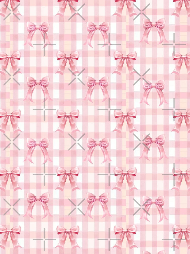 Coquette Pink Bow And White Pattern by ChaosReigns91