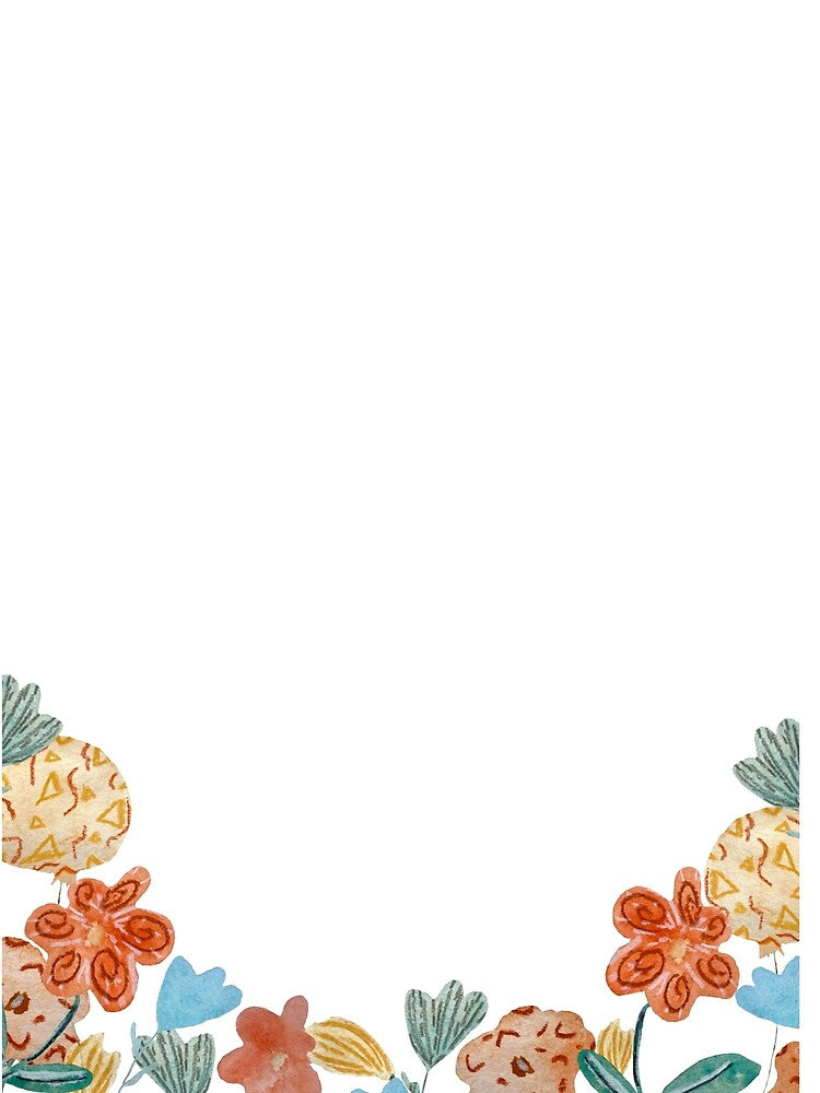 Border flower colors party a watercolor sketch by Yana Mustafina | Boho Soulful Designs