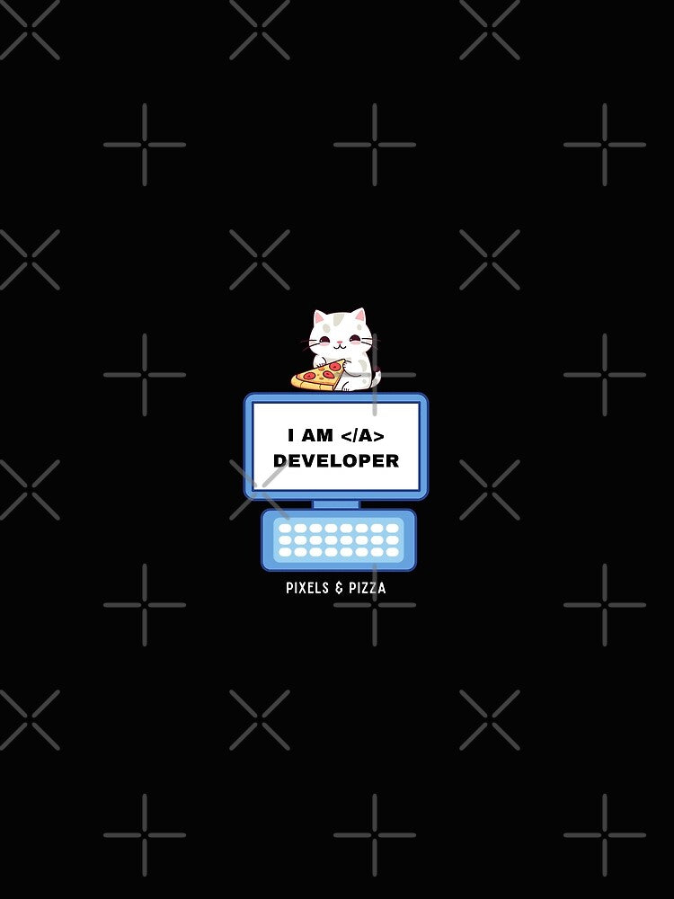 Coder humour Designer life - Pixels and Pizza by GiftMonkey