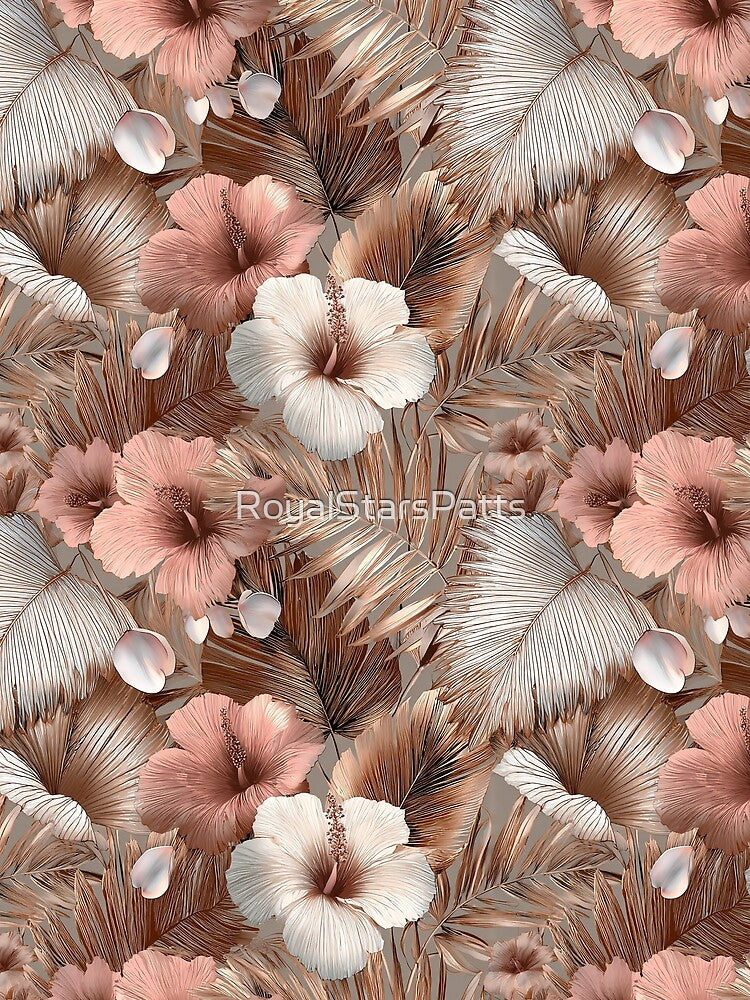 Artistic Tropical Flower - Flower Floral Print  - One Year Anniversary Gifts by RoyalStarsPatts