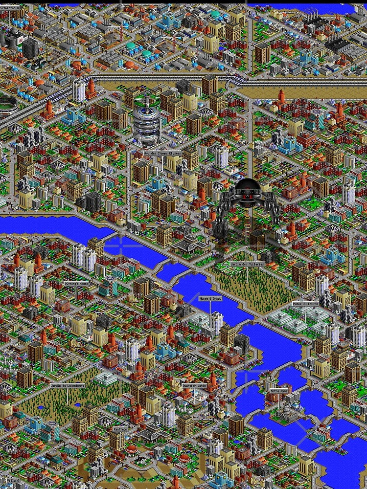 SimCity 2000 No logo Sim City Paris - HD by hangman3d