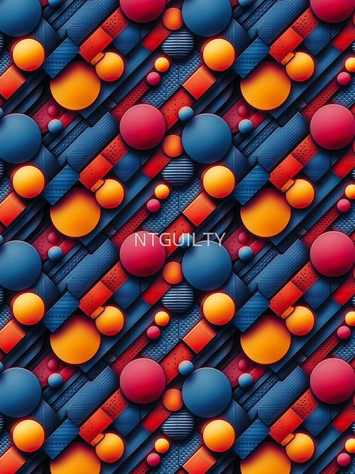 3D Modern Geometric Abstract Seamless Pattern by NTGUILTY