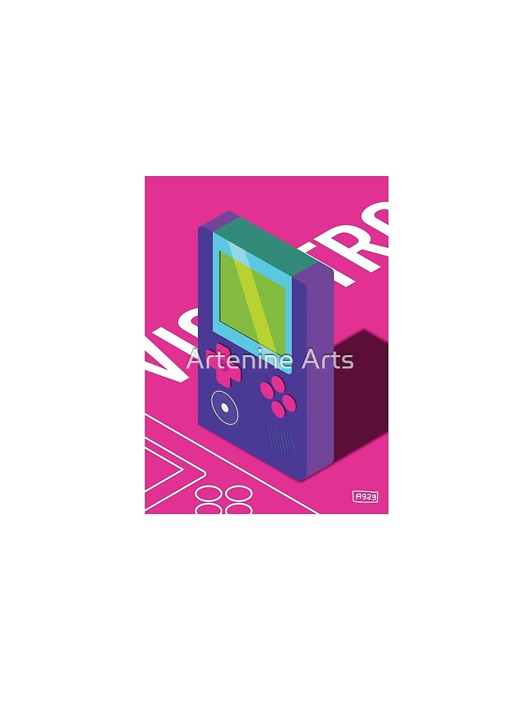 Retrolad2 Retro Style 90s gaming handheld reimagined - Purple by Artenine Arts