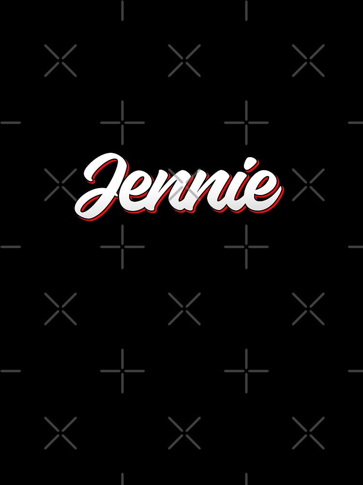 Retro Jennie Name Label (Black) by NafilNafiz