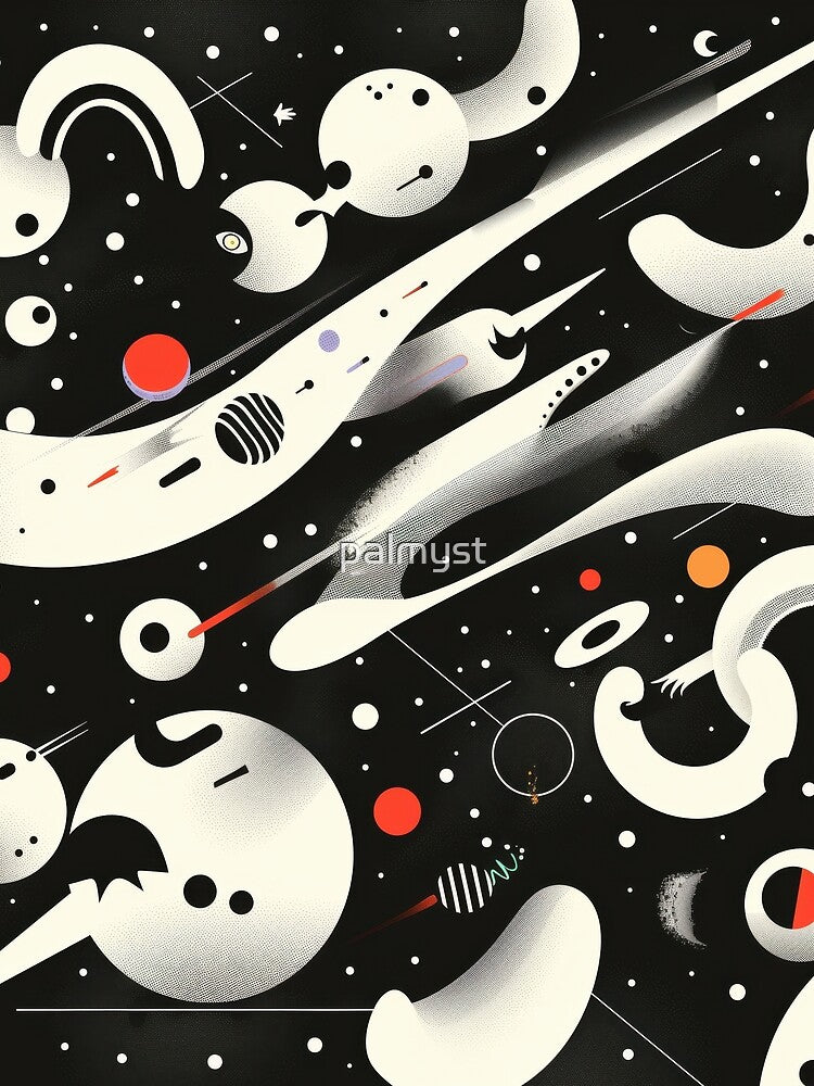 Cosmic Dance of Abstract Forms by palmyst