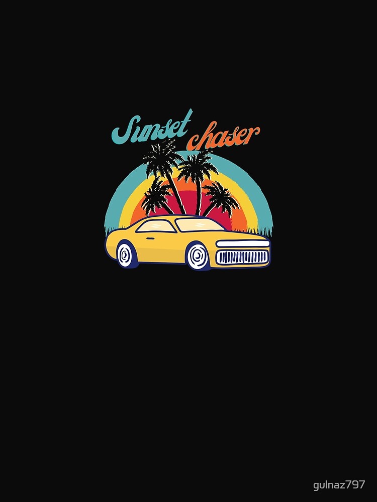 vintage sunset chaser Gender Neutral adult Retro fashion retro cars retro aesthetic by gulnaz797