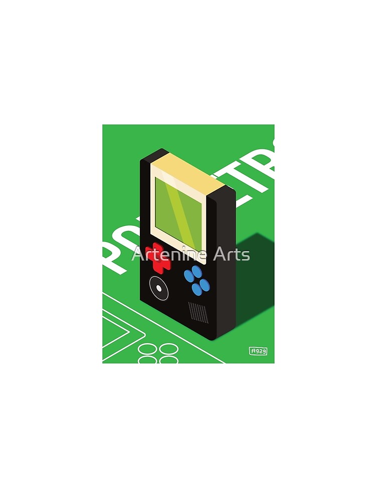 Retrolad2 Retro Style 90s gaming handheld reimagined - PopBlack by Artenine Arts