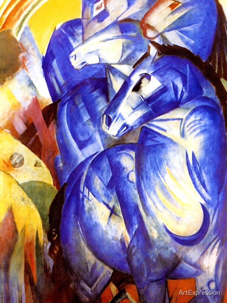 Franz Marc - The Tower of blue Horses by ArtExpression