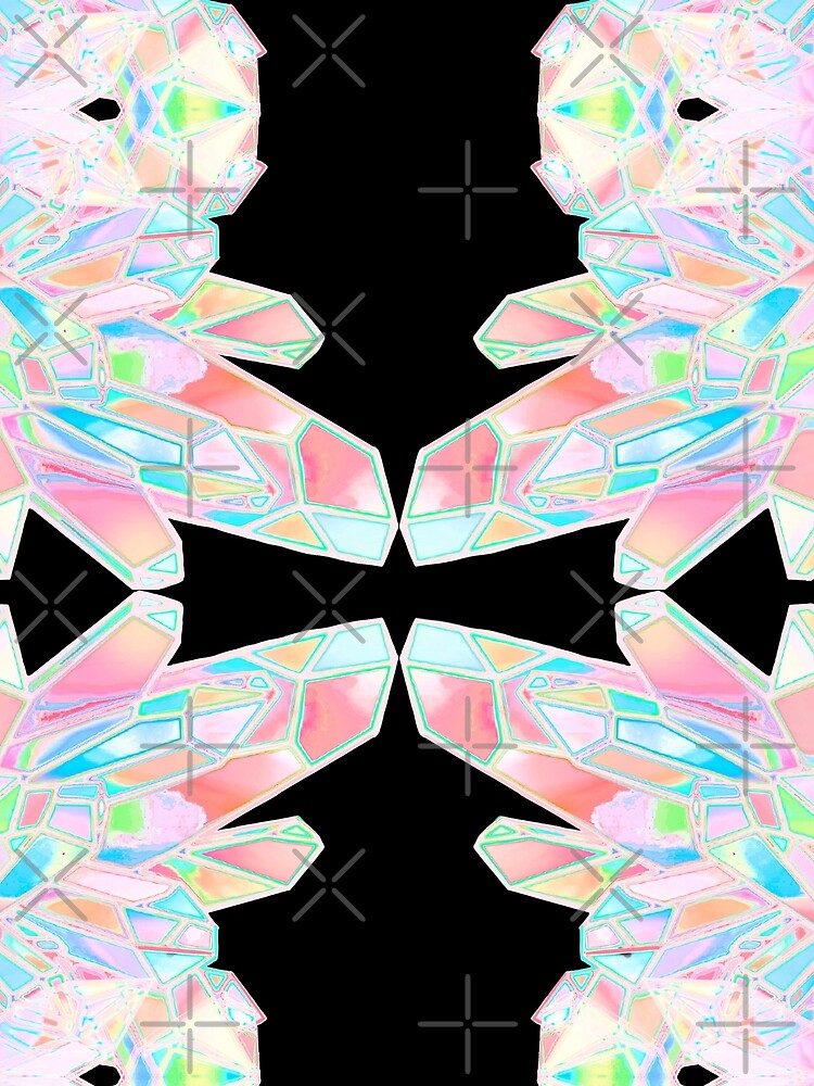 Pastel Rainbow Crystals, Crystal, Rainbow Crystals, Psychedelic, Psychedelic Crystal, Groovy Crystal by Clancy Rodgers