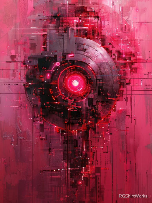 Abstract Red Eye Machine by RGShirtWorks