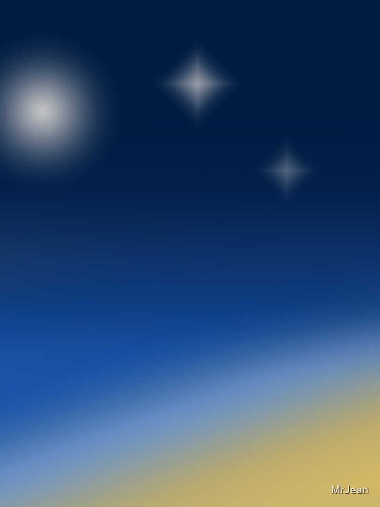Minimalist Gradient night beach landscape by MrJean