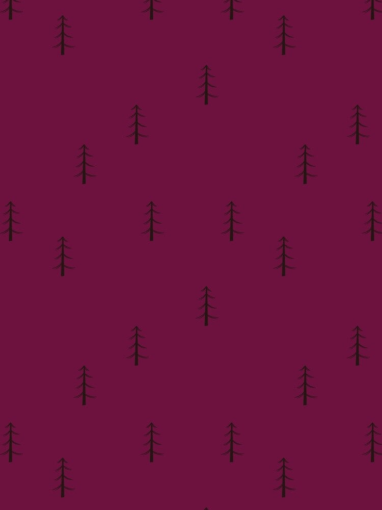 Minimalist Forest on Cranberry by KSimpson838
