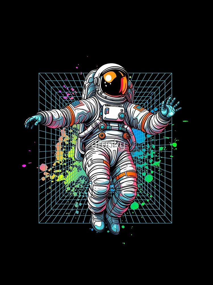Trippy Astronaut in Colorful Outer Space by dfunky