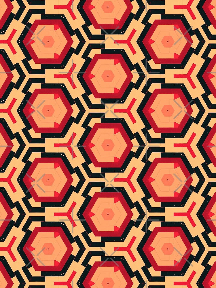 Cyber Ruby Hexagon Pattern by palaco210