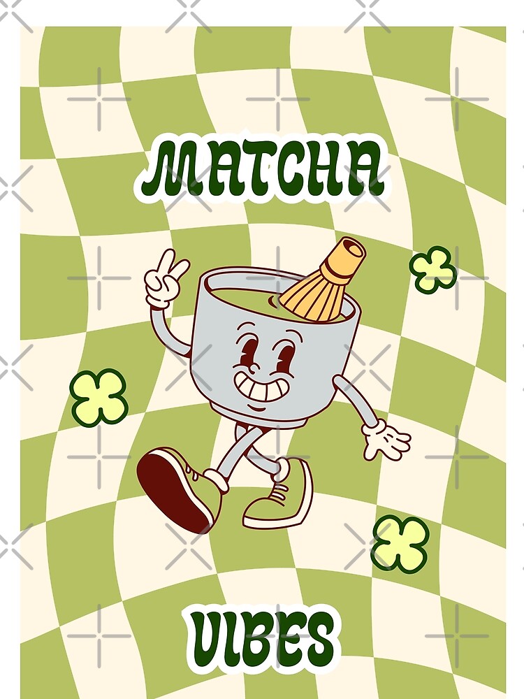 Retro Groovy Matcha Vibes by kreativdesigns_