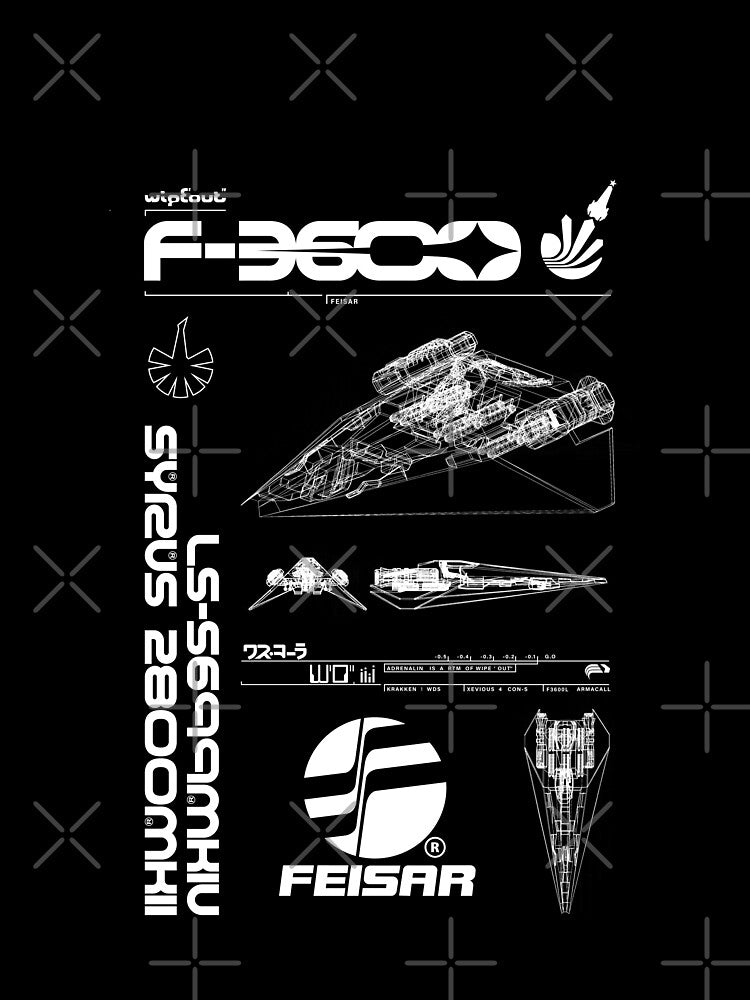 Wipeout Original - F3600 - Feisar Schematics Negative by Vincent Strauss